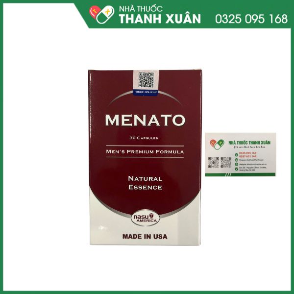 Menato hỗ trợ bổ thận tráng dương, tăng cường sinh lực